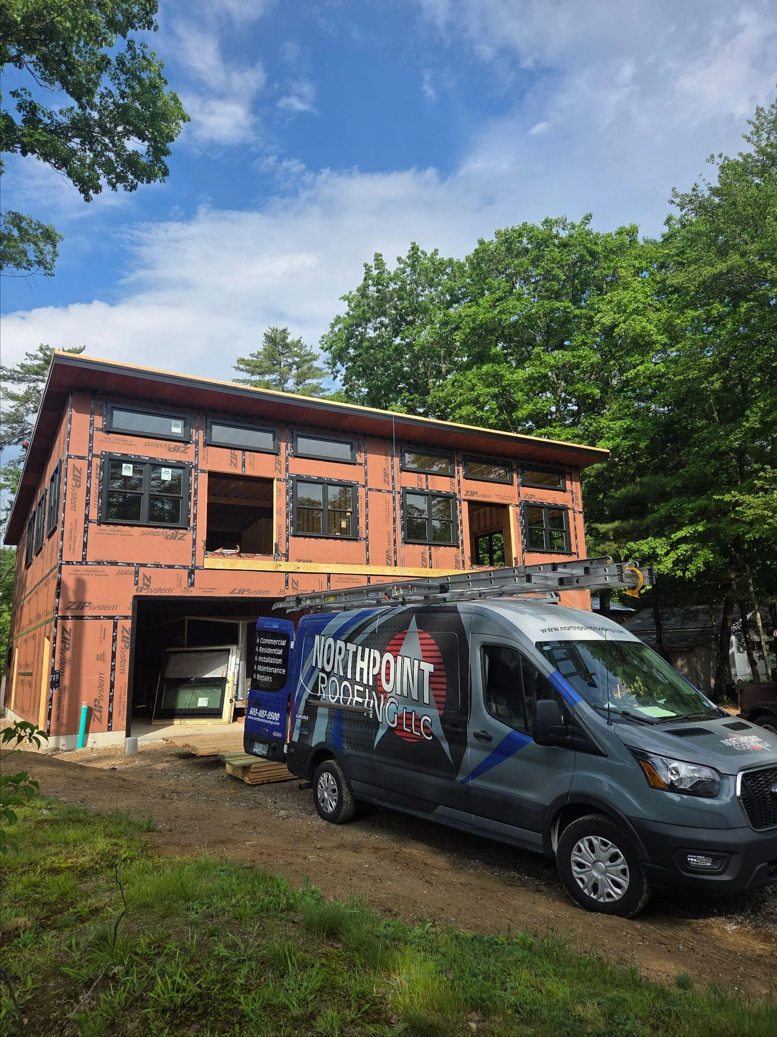 Project photo from Meredith NH roofing work by Northpoint Roofing