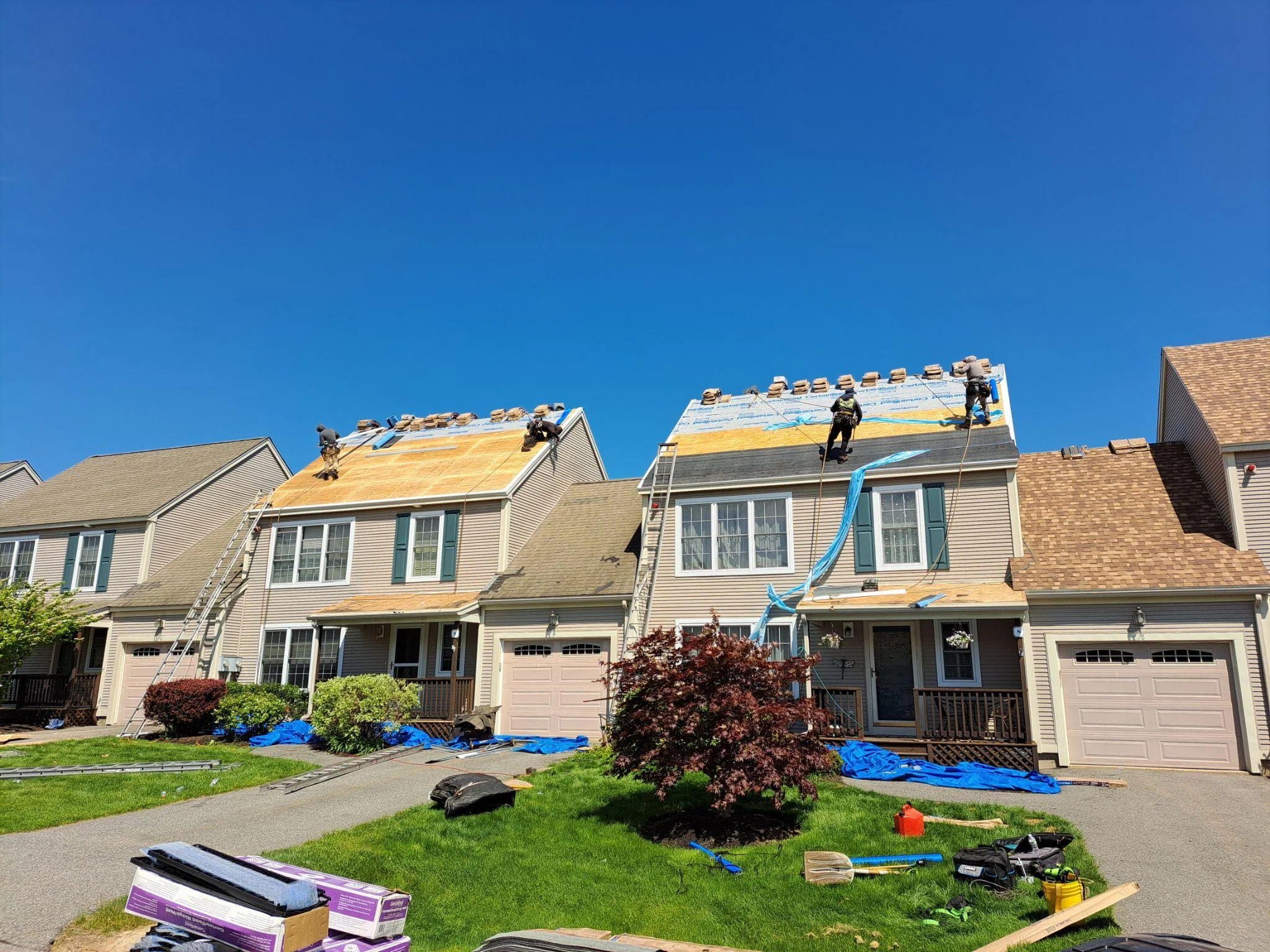 Project photo from Brentwood NH roofing work by Northpoint Roofing