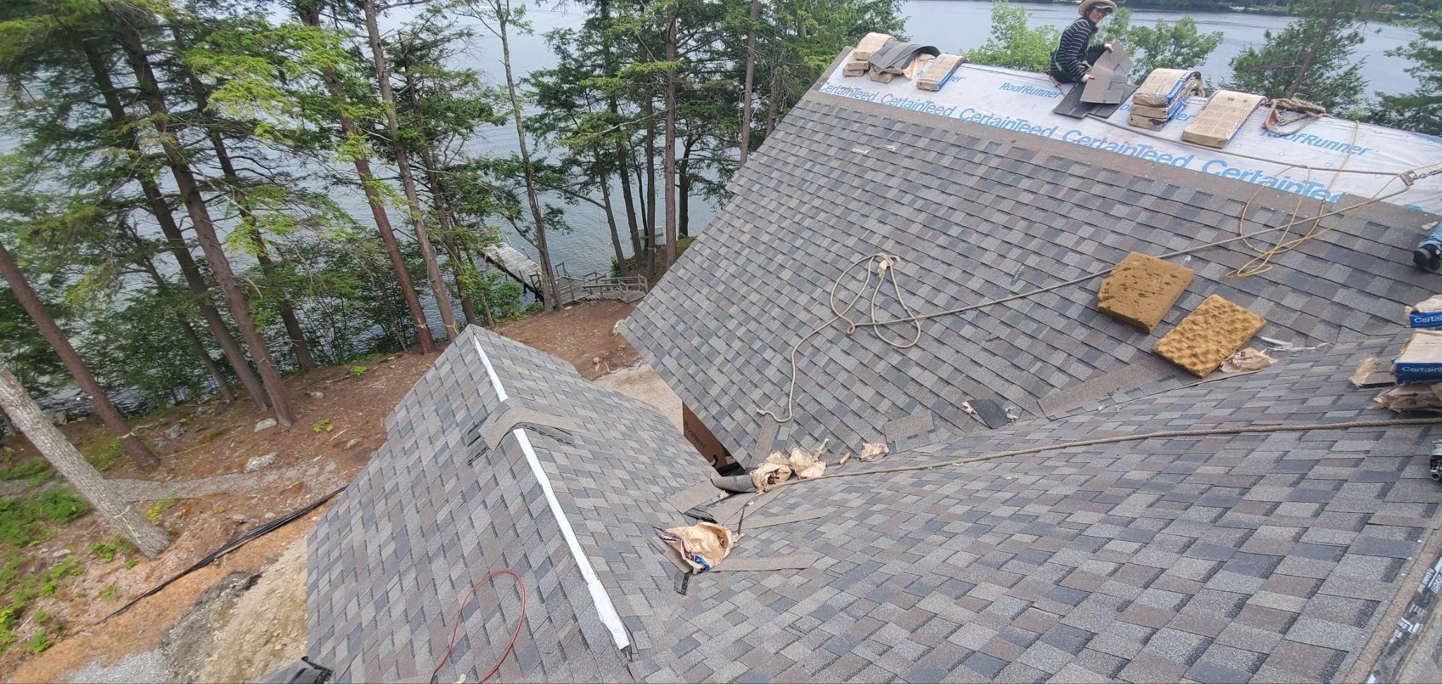 Completed roofing project in Meredith NH by Northpoint Roofing