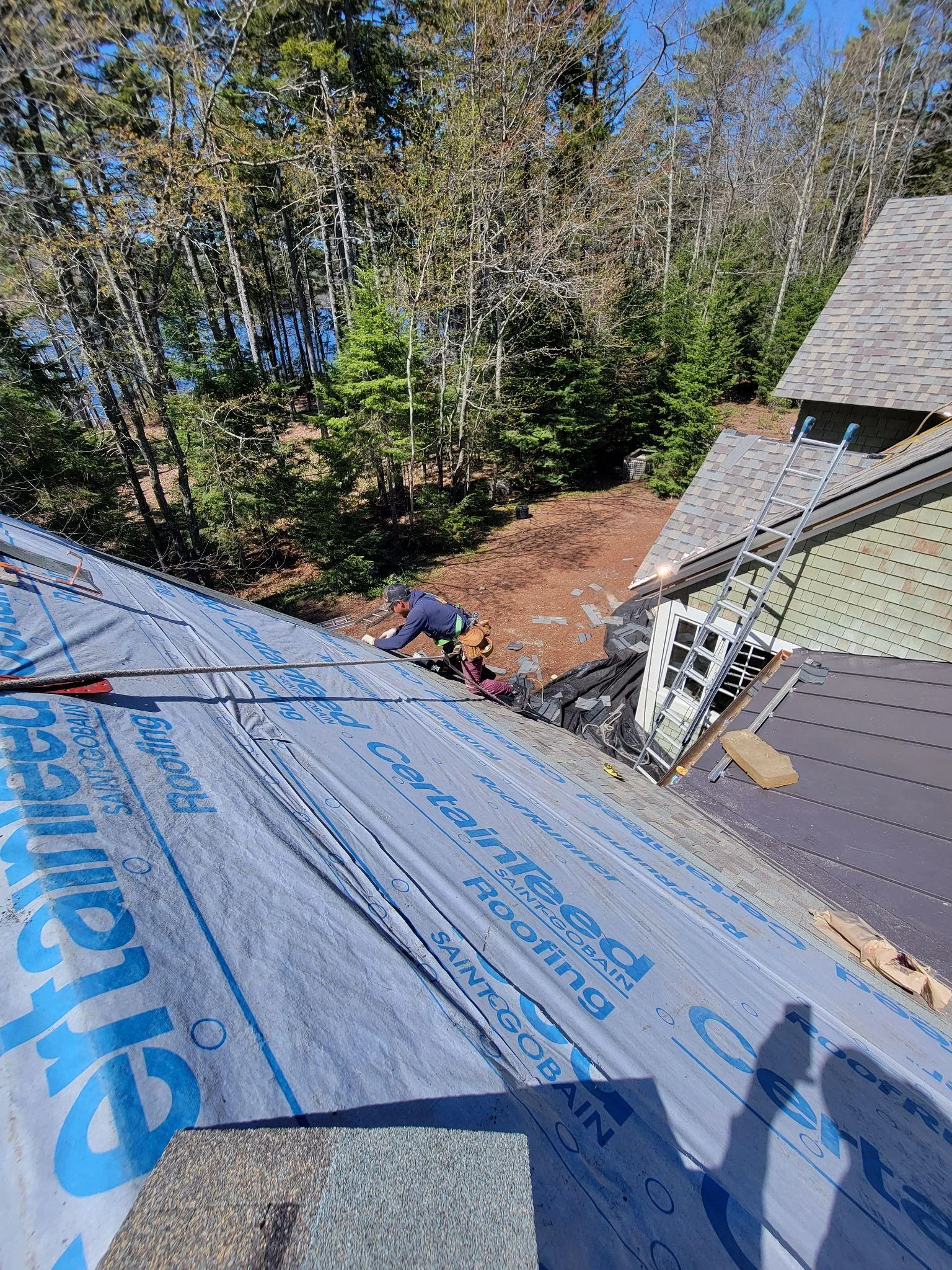 Project photo from New London NH roofing work by Northpoint Roofing