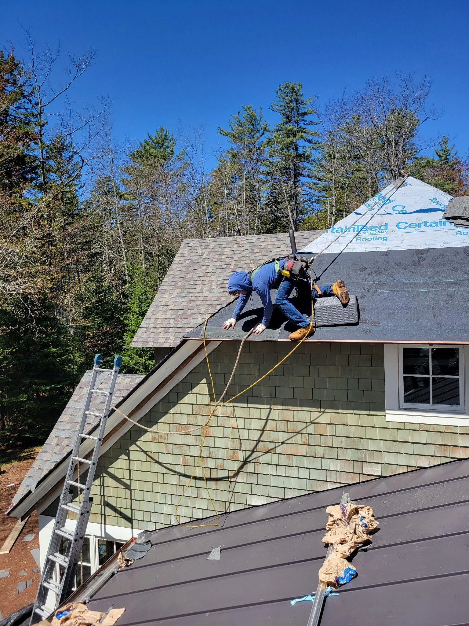 Project photo from New London NH roofing work by Northpoint Roofing