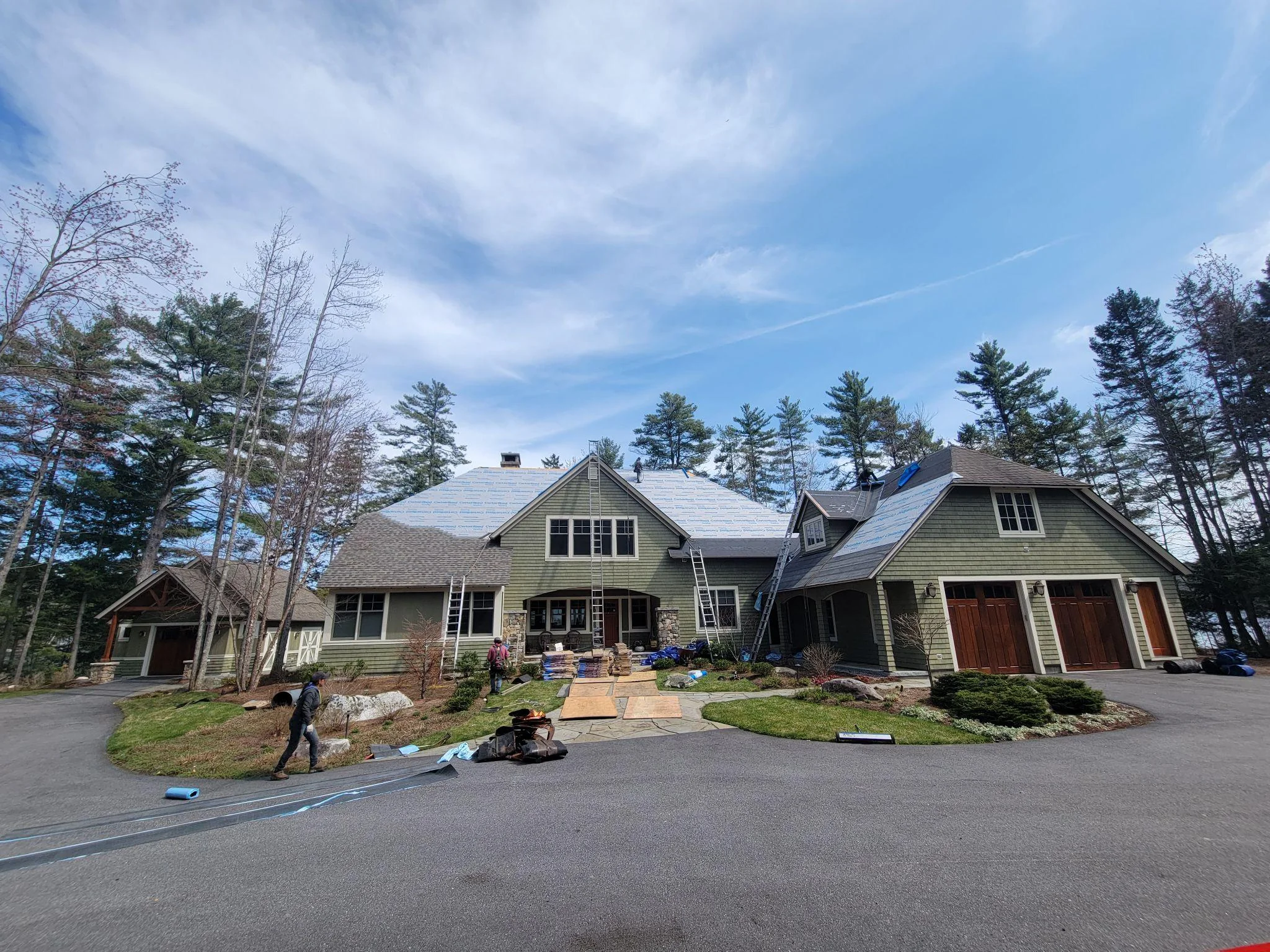 Project photo from New London NH roofing work by Northpoint Roofing