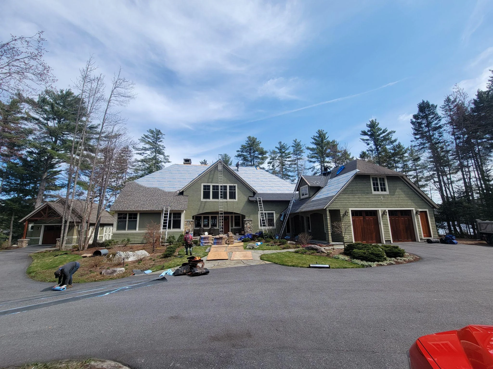 Project photo from New London NH roofing work by Northpoint Roofing