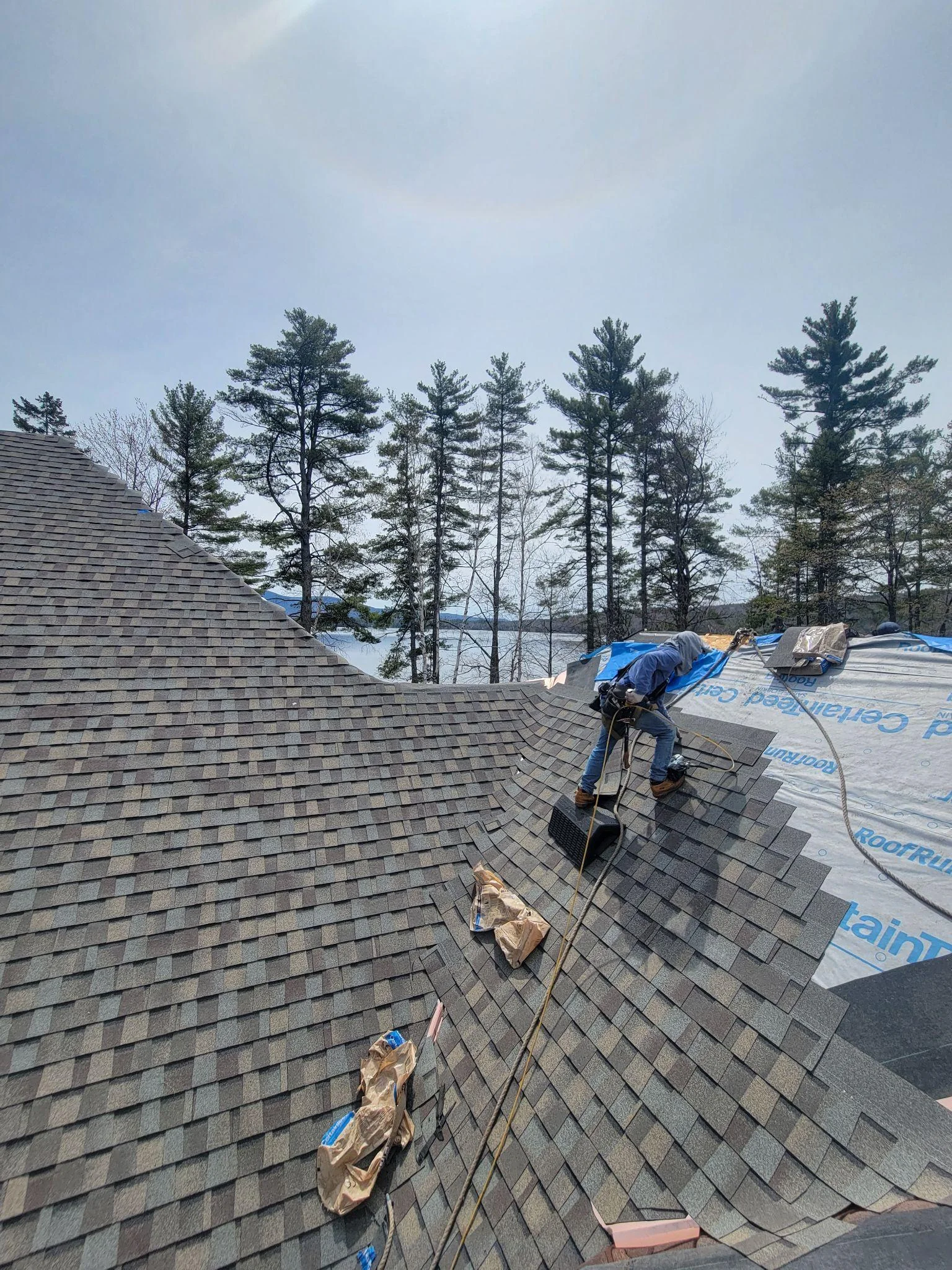 Project photo from New London NH roofing work by Northpoint Roofing
