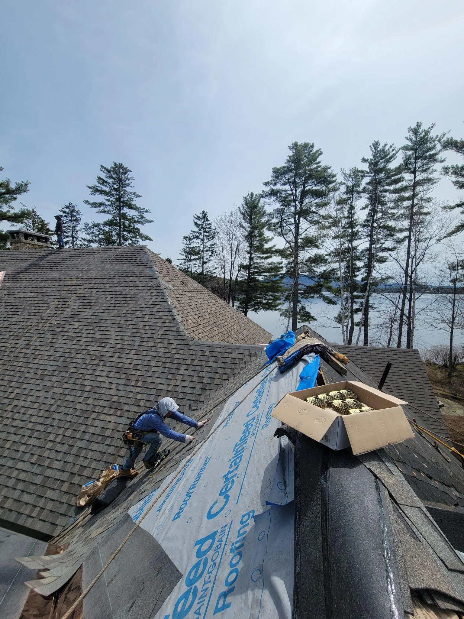 Project photo from New London NH roofing work by Northpoint Roofing