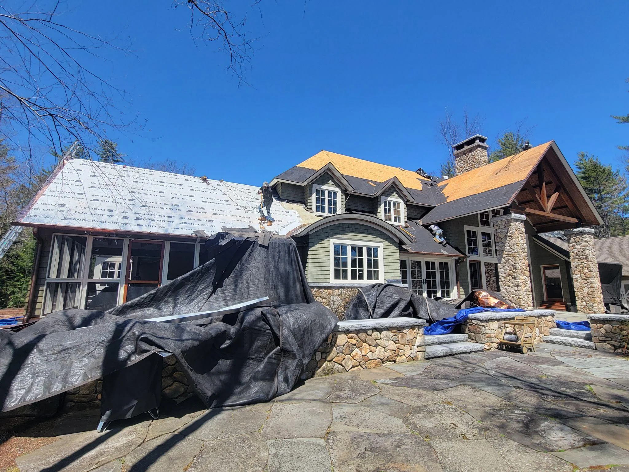 Project photo from New London NH roofing work by Northpoint Roofing