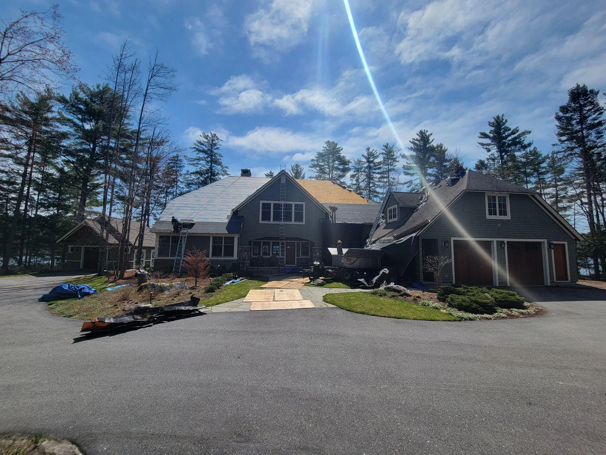 Project photo from New London NH roofing work by Northpoint Roofing