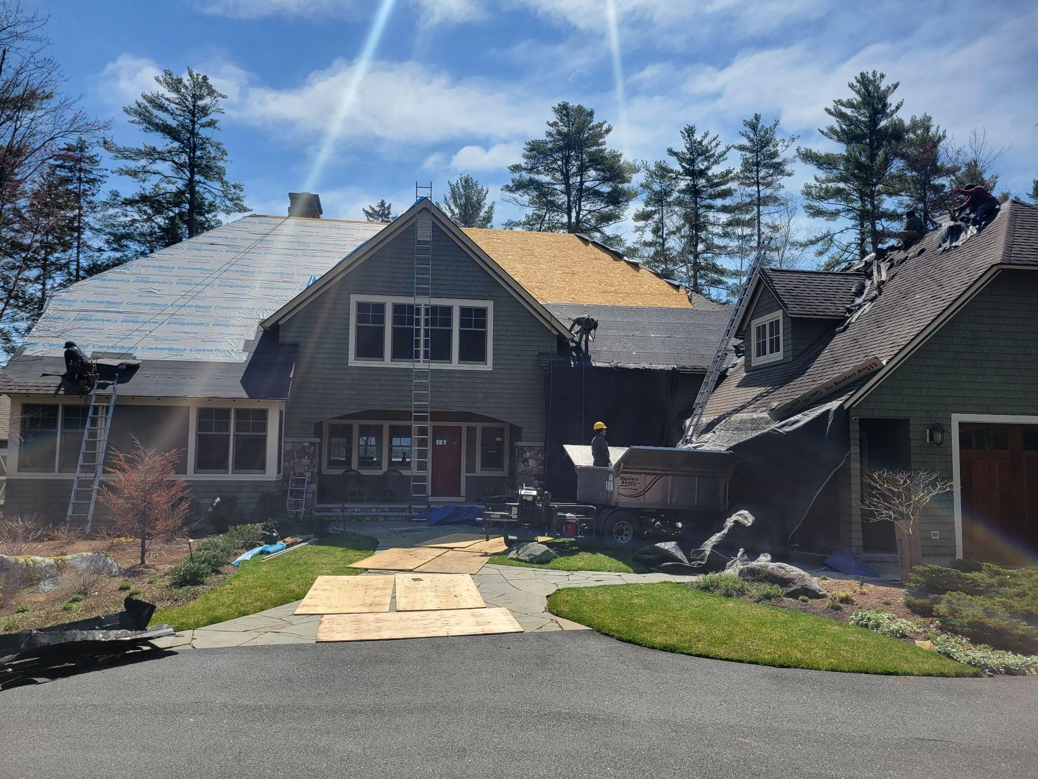 Project photo from New London NH roofing work by Northpoint Roofing