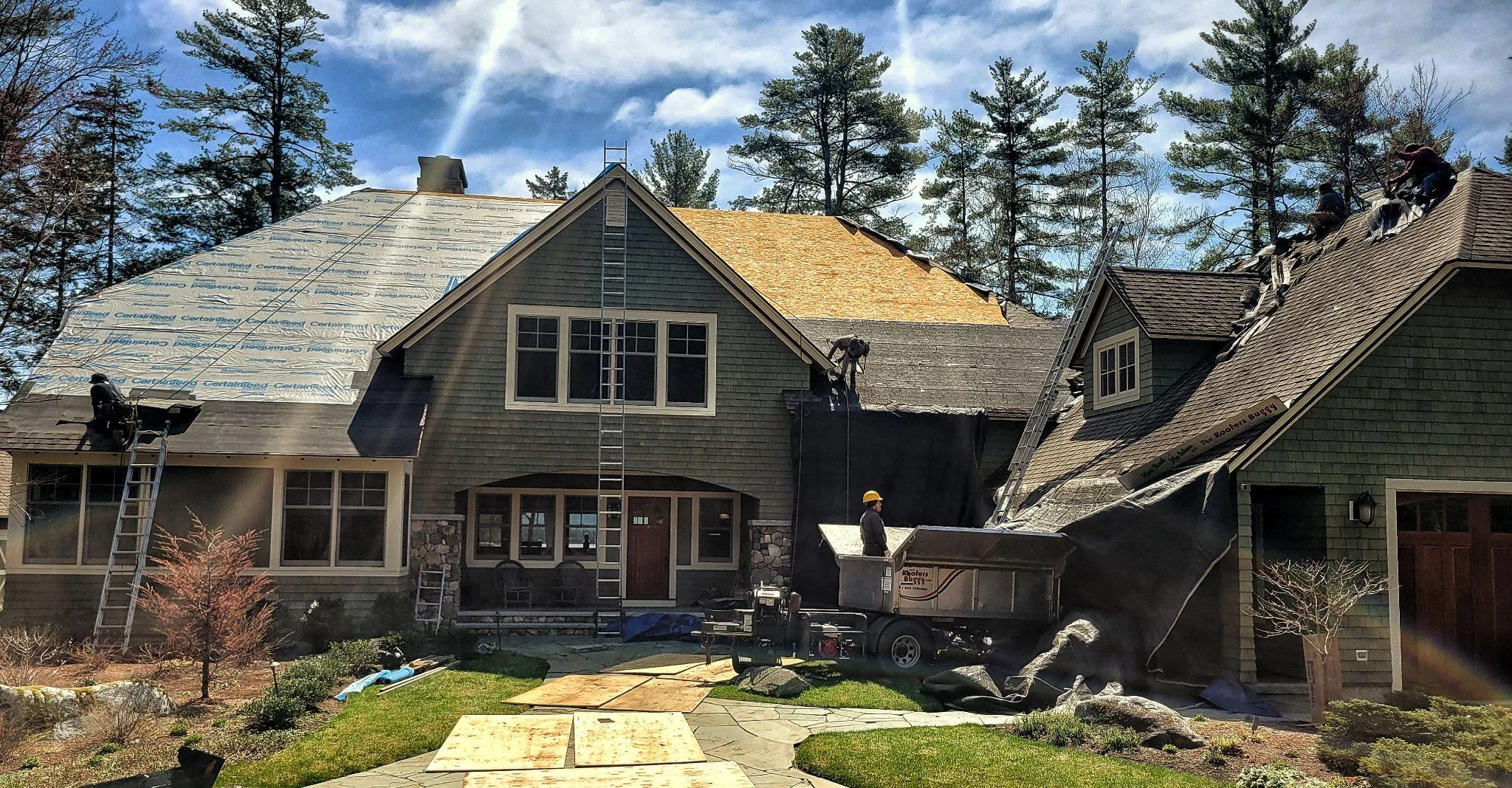 Project photo from New London NH roofing work by Northpoint Roofing