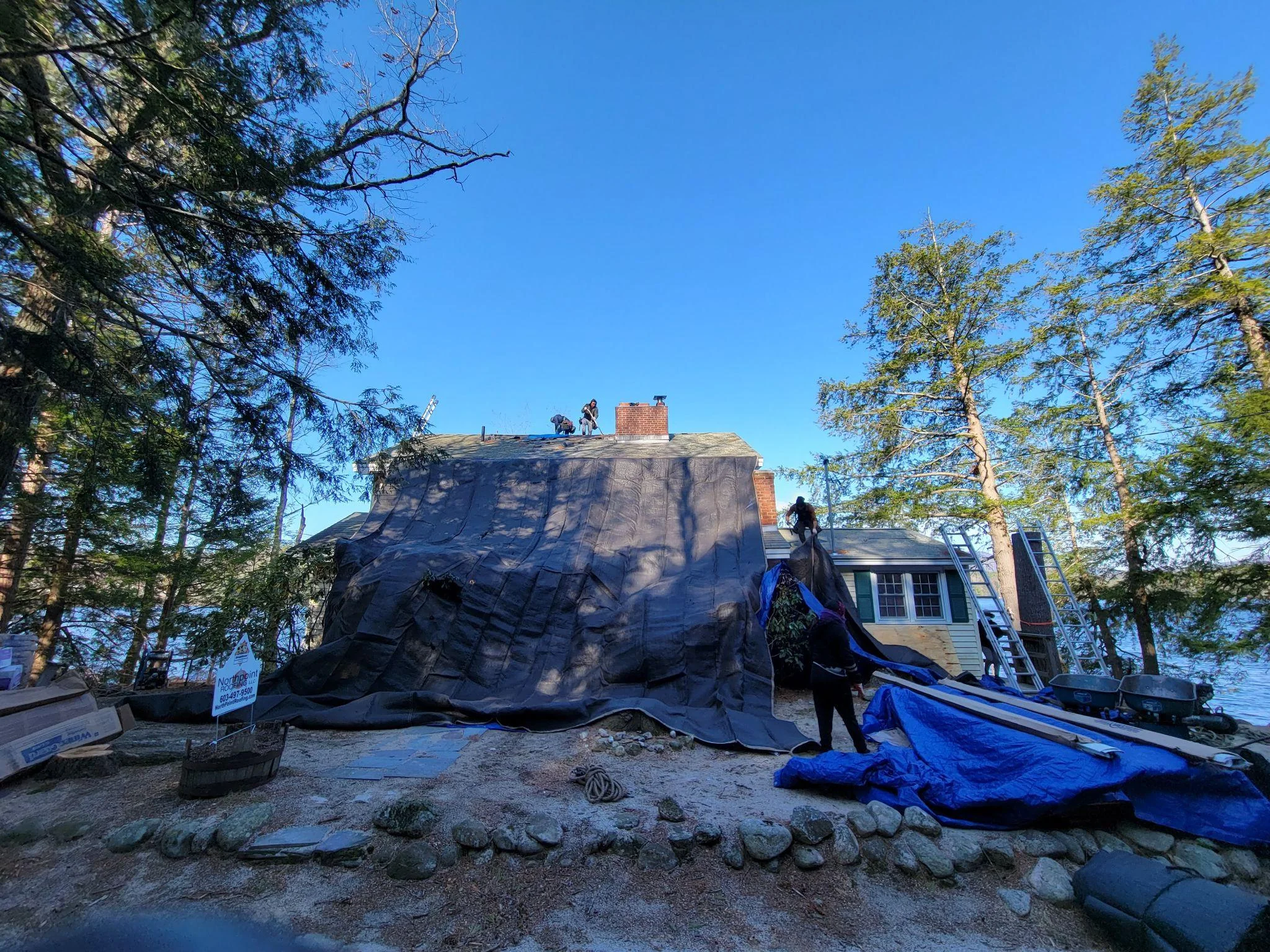 Project photo from Newbury NH roofing work by Northpoint Roofing