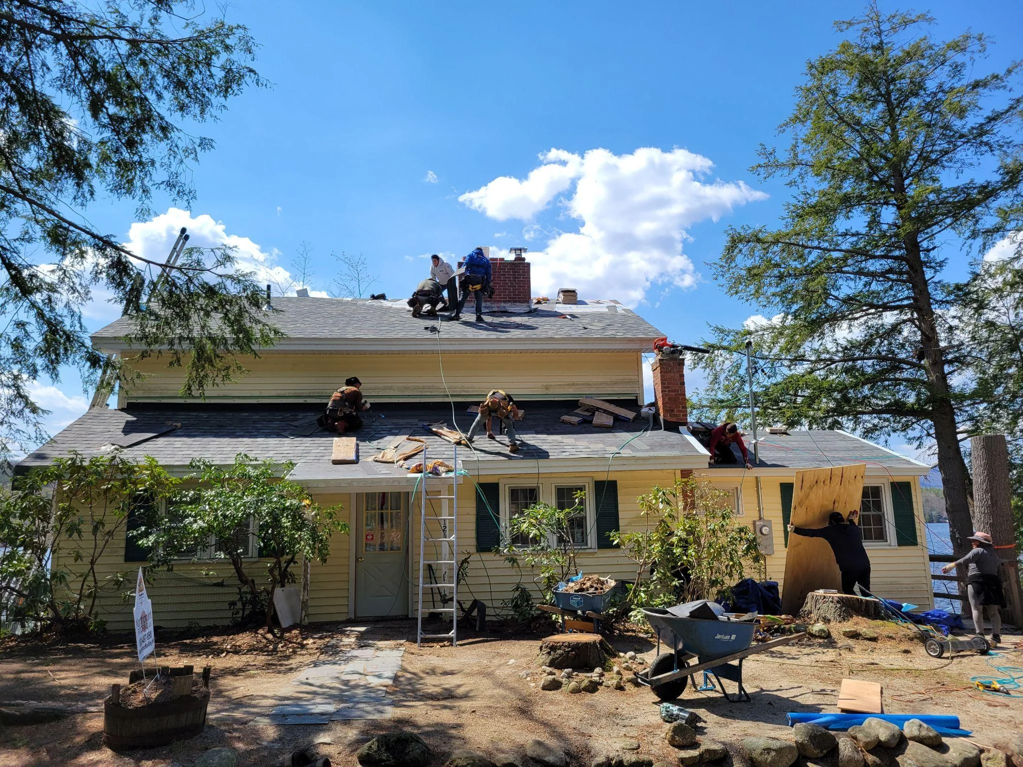 Project photo from Newbury NH roofing work by Northpoint Roofing