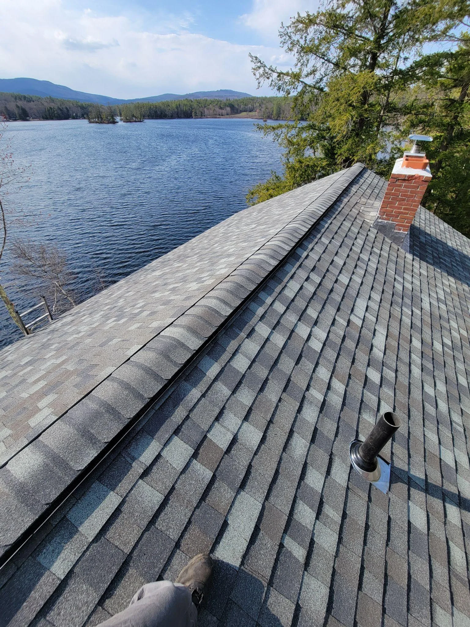 Project photo from Newbury NH roofing work by Northpoint Roofing