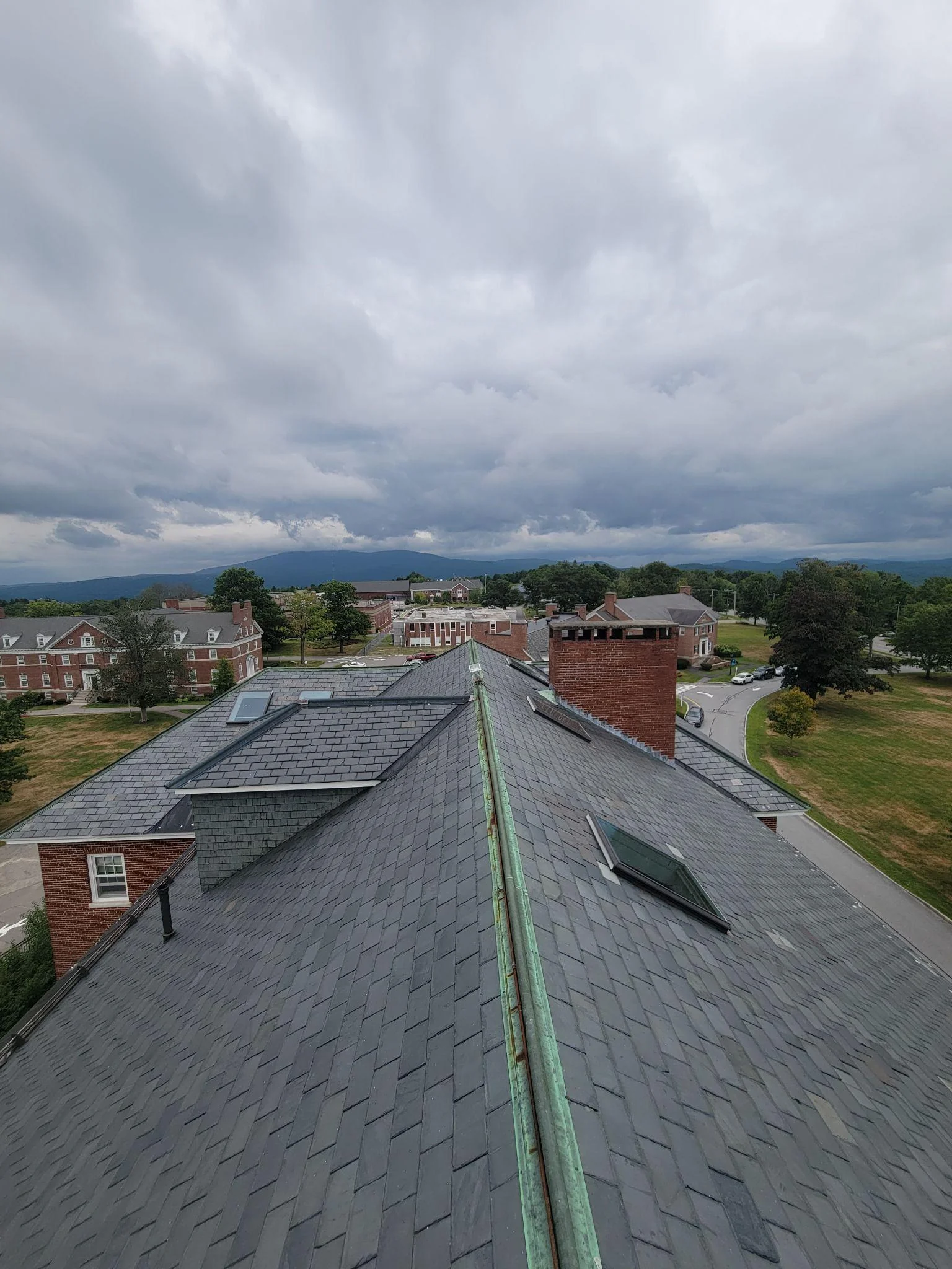 Completed commercial campus roof replacement by Northpoint Roofing in New London NH