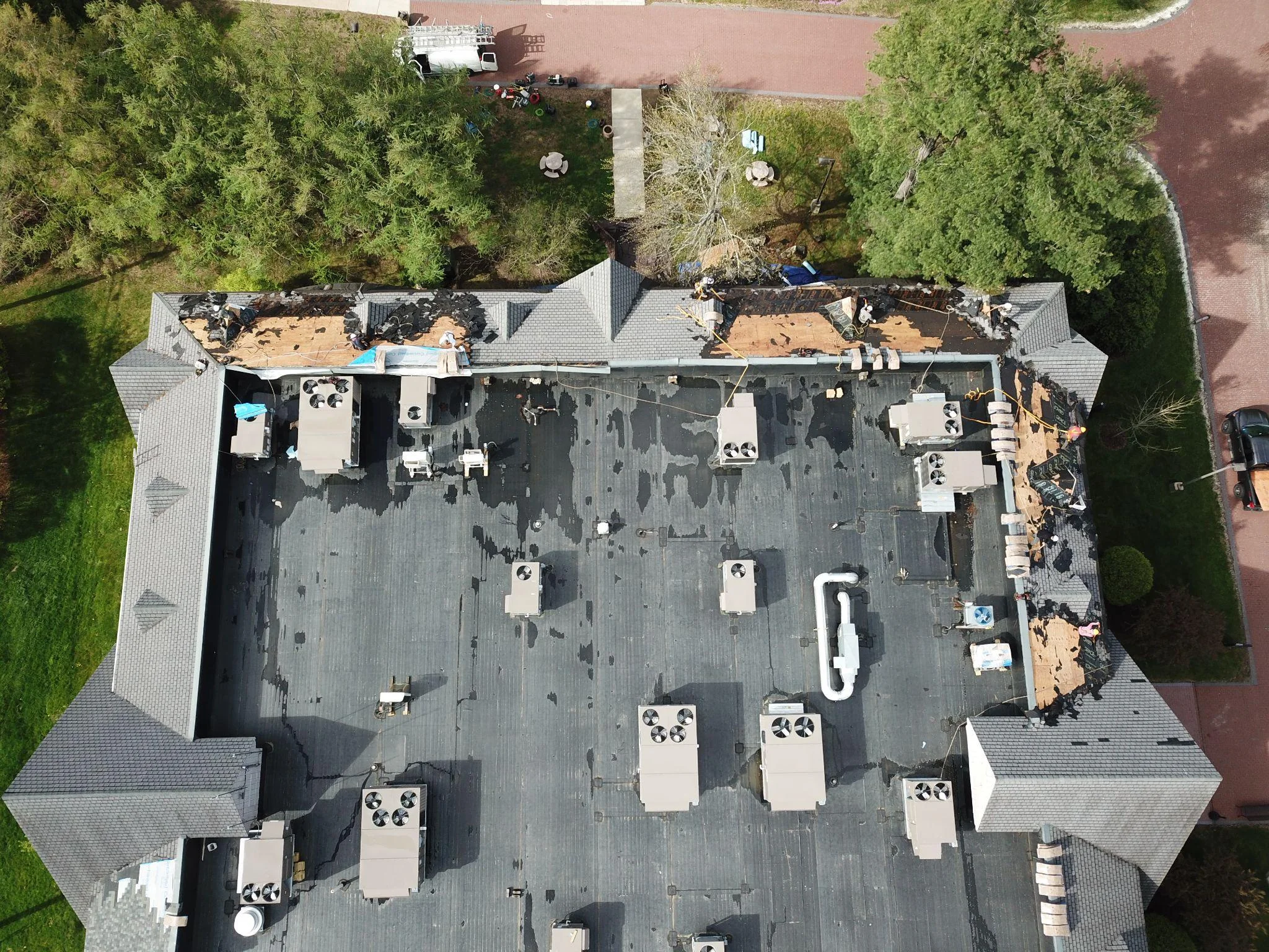 Project photo from Manchester NH roofing work by Northpoint Roofing