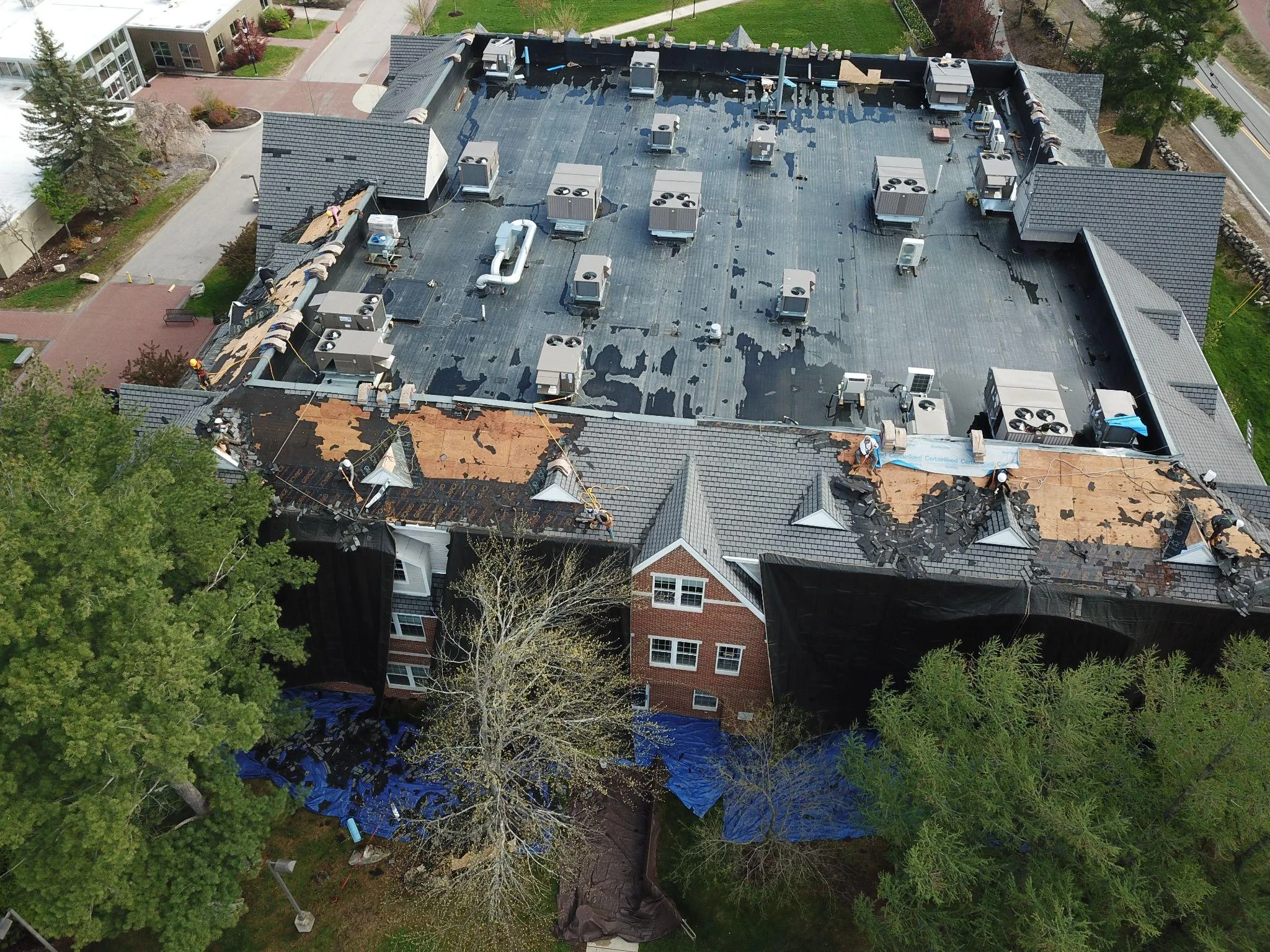 Project photo from Manchester NH roofing work by Northpoint Roofing