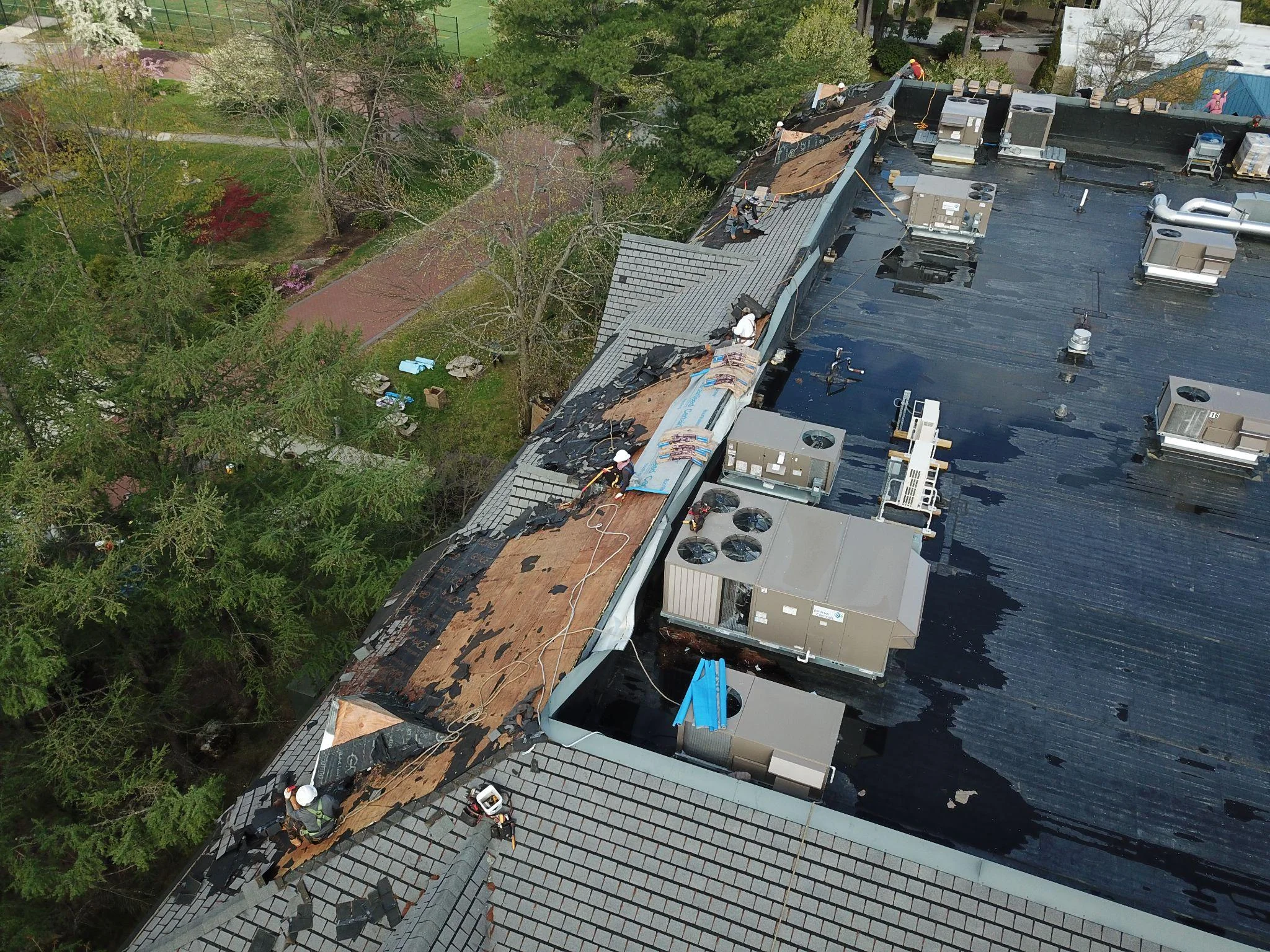 Project photo from Manchester NH roofing work by Northpoint Roofing