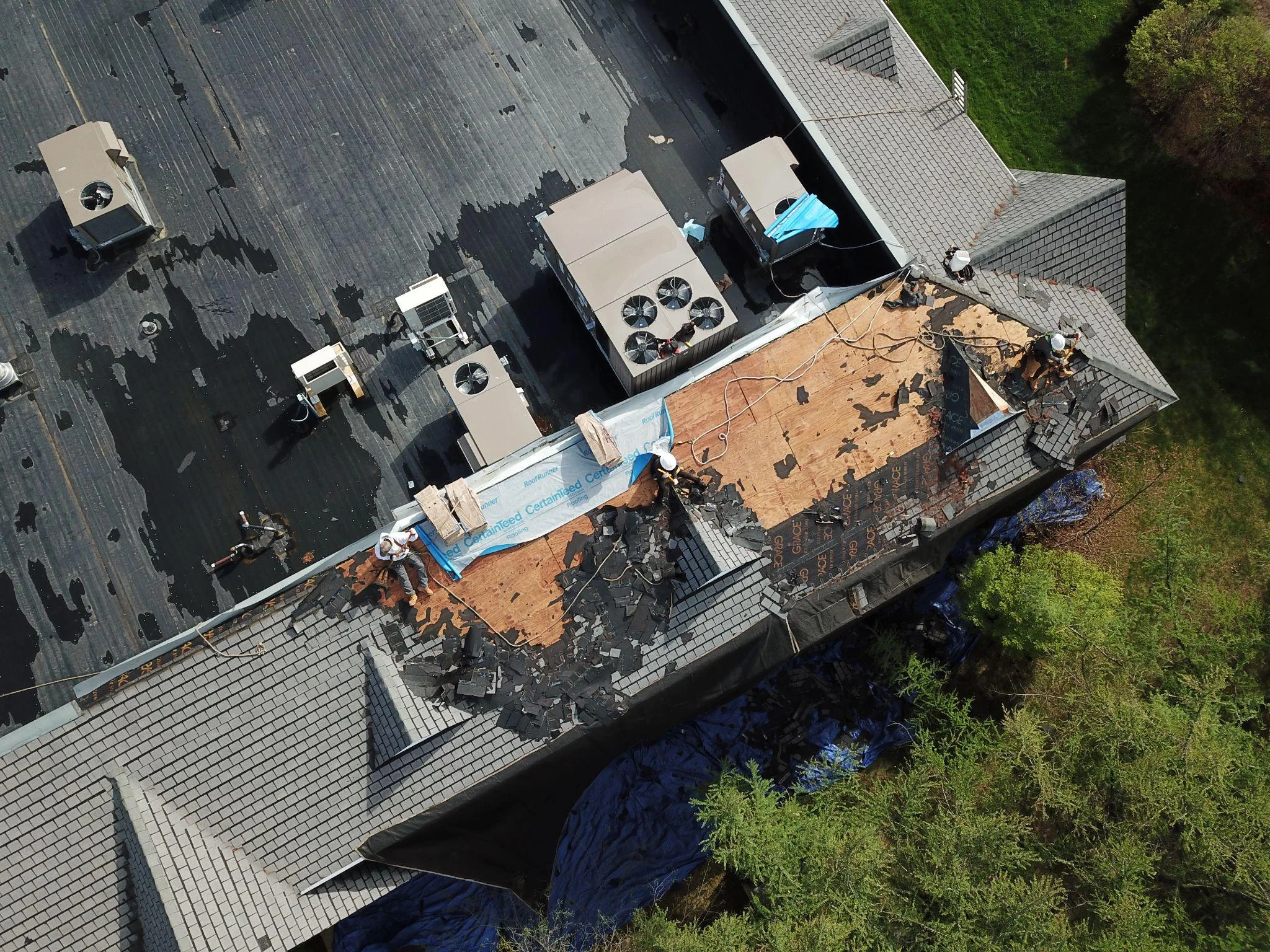 Project photo from Manchester NH roofing work by Northpoint Roofing