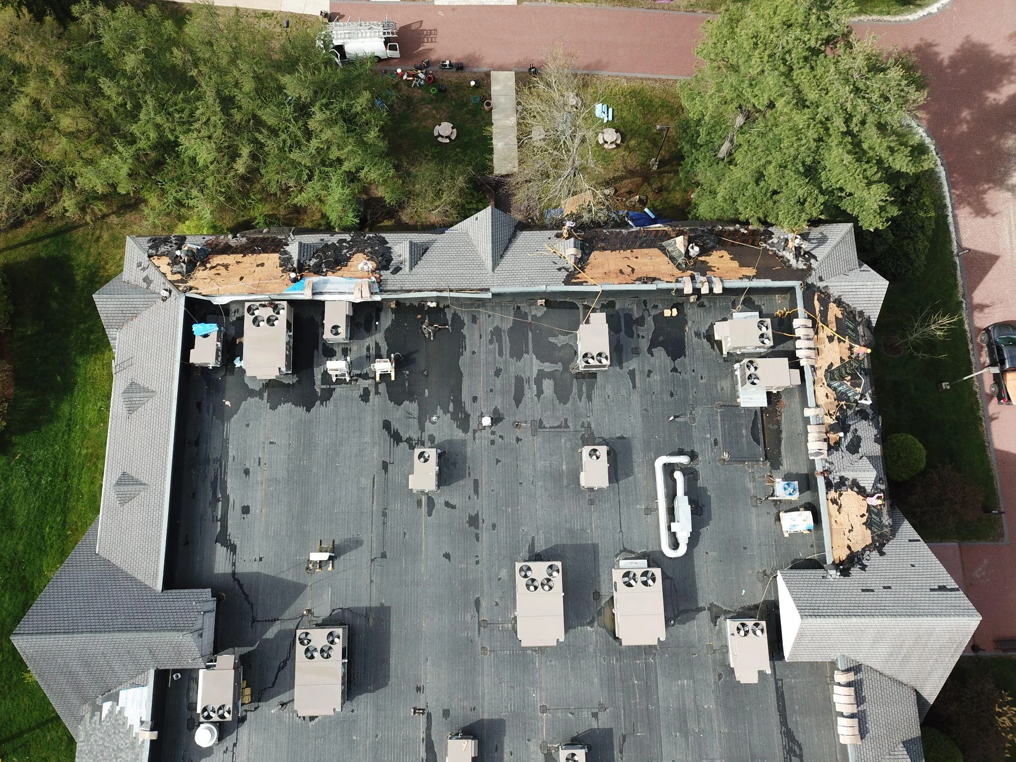 Project photo from Manchester NH roofing work by Northpoint Roofing
