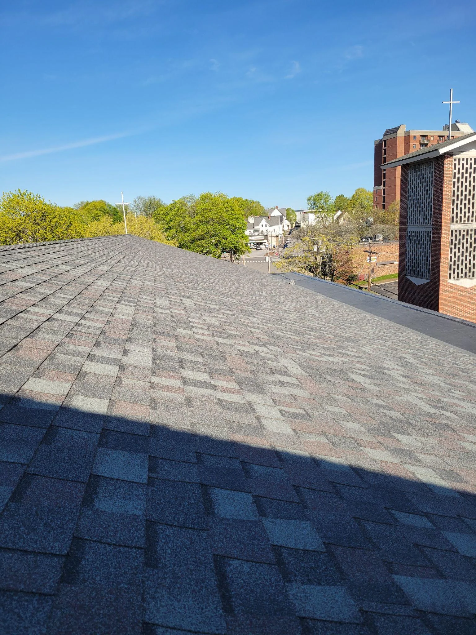 Commercial church roofing project in Manchester NH